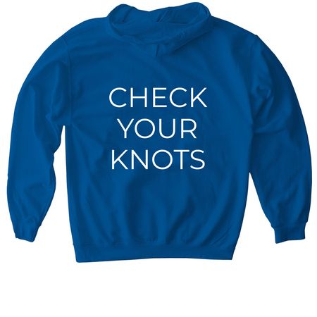 Check Your Knots, a Royal Gildan Softstyle Pullover Hoodie (back-view)