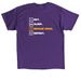 Eat, Sleep, Rescue Dogs, Repeat, a Purple Classic Unisex Tee (back-view)