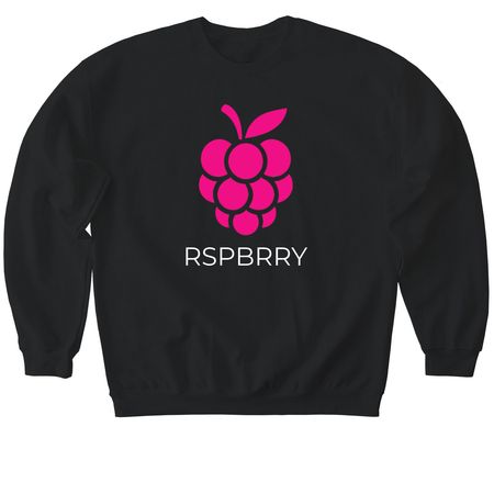 RSPBRRY, a Black Softstyle Crewneck Sweatshirt
