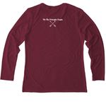 Yamassee War of 1715-1717, a Vino Red Allmade Eco Triblend Women?s Long Sleeve Tee (back-view)