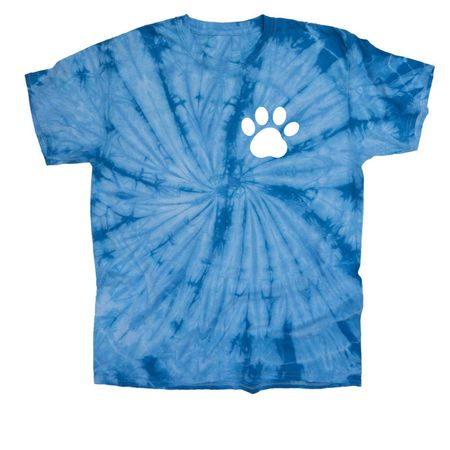 PawPrint, a Baby Blue Classic Tie Dye Tee