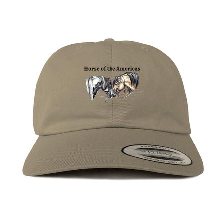 Horse of the Americas Logo Hat, a Khaki Printed Classic Baseball Cap