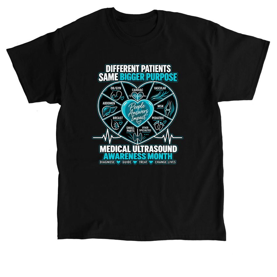 Ultrasound Awareness, a Black Classic Unisex Tee