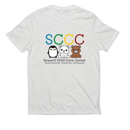 SCCC T-Shirts - Colorful Logo, a Fairly White Allmade Eco Triblend Unisex Tee