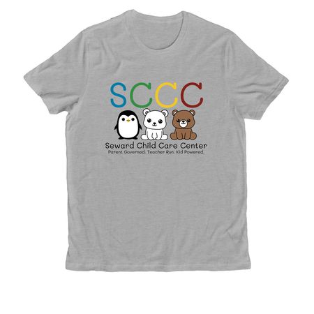 SCCC T-Shirts - Colorful Logo, a Granite Grey Heather Allmade Organic Cotton Unisex Tee
