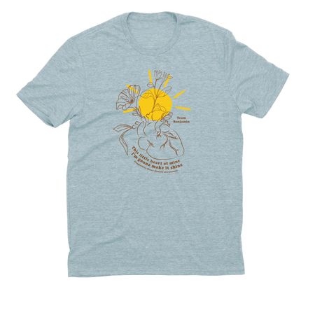 Team Benjamin Sunshine Heart, a I Like You Blue Allmade Eco Triblend Unisex Tee