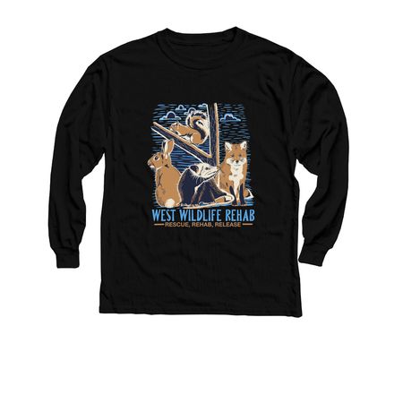 Updated WEST logo tee!, a Black Youth Long Sleeve Tee