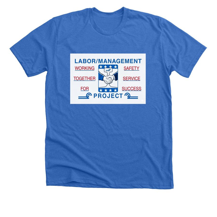 Labor Management Project, a Heather True Royal Premium Unisex Tee