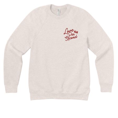 Davina by LPS(red), a Heather Dust Premium Raglan Crewneck Sweatshirt