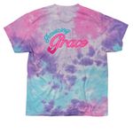 Amazing Grace | Design 1, a Cotton Candy Classic Tie Dye Tee (back-view)
