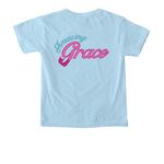 Amazing Grace | Design 1, a Chambray Comfort Colors Youth Tee (back-view)