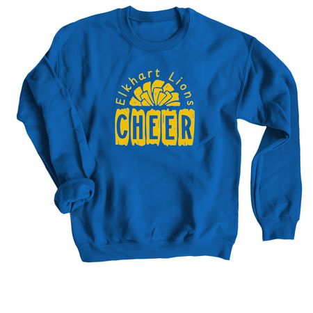 Elkhart Cheer - Sideline, a Royal Blue Crewneck Sweatshirt