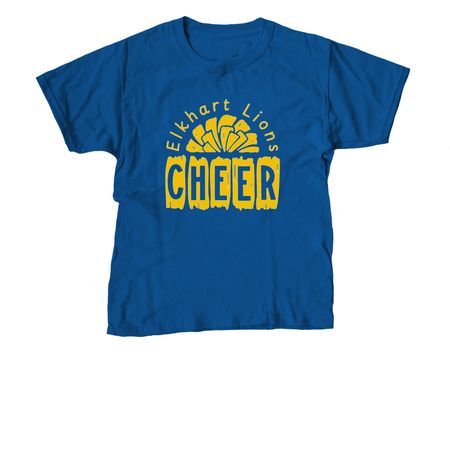Elkhart Cheer - Sideline, a Royal Blue Youth Unisex Tee