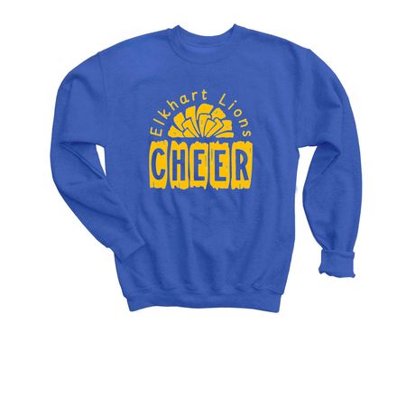 Elkhart Cheer - Sideline, a Royal Youth Crewneck Sweatshirt
