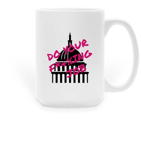 DO YOUR F*ING JOB SCRIBBLE MUG, a White Large Coffee Mug