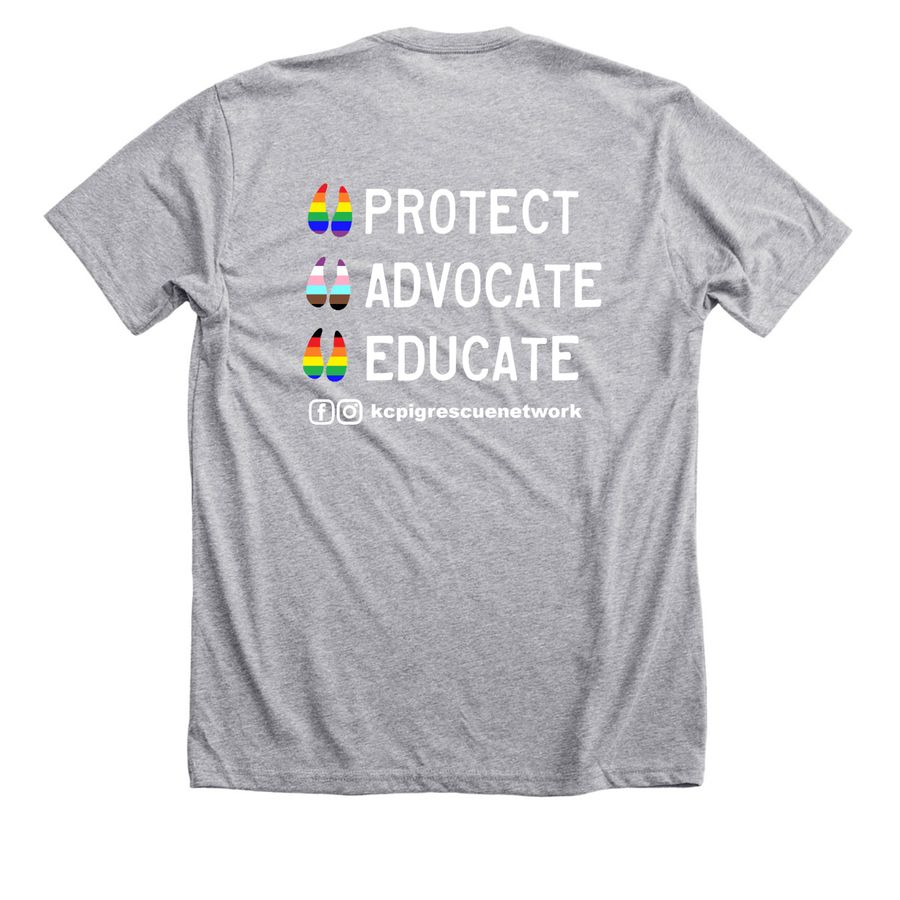 KCPRN Pride, a Athletic Heather Premium Unisex Tee (back-view)