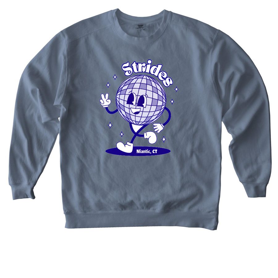 Strides Run Club, a Blue Jean Comfort Colors Crewneck Sweatshirt