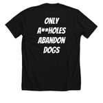 A**holes, a Solid Black Blend Premium Unisex Tee (back-view)