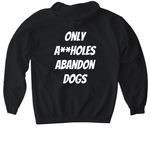 A**holes, a Black Gildan Softstyle Pullover Hoodie (back-view)
