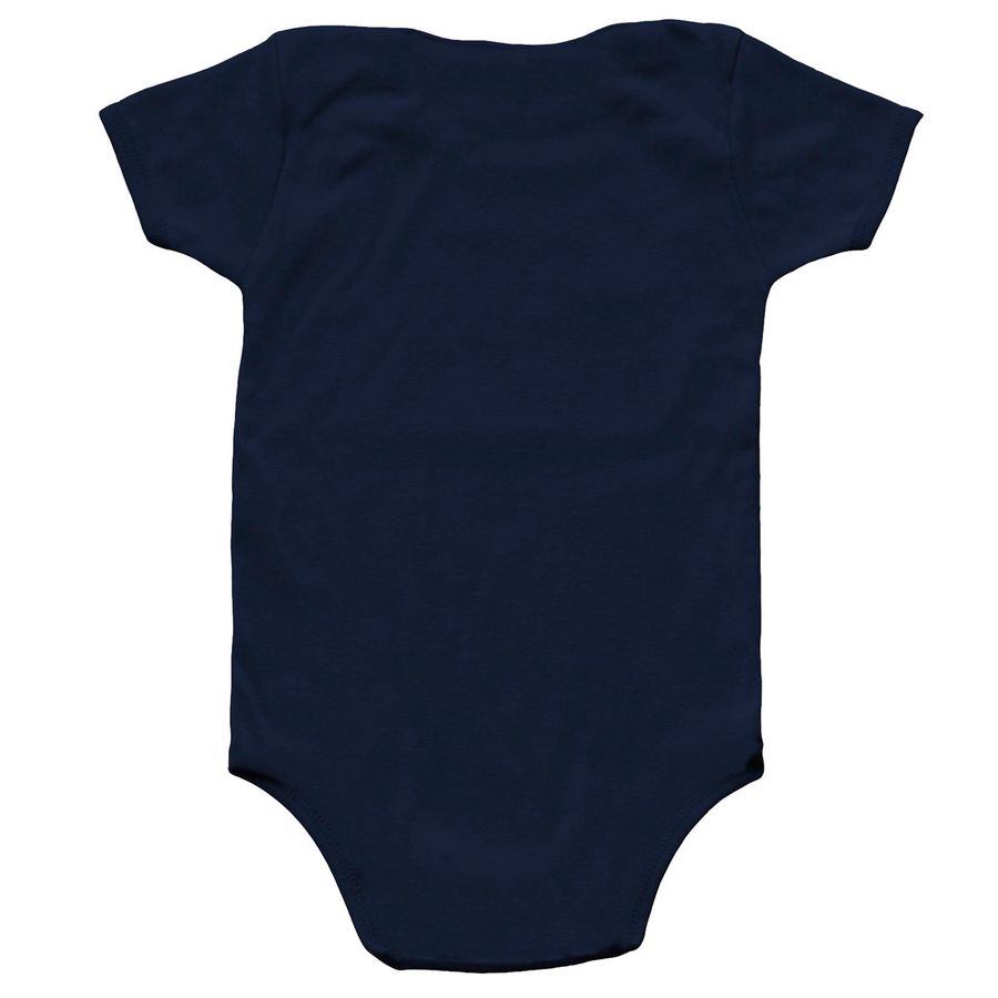 Kardinal Kampground Baby, a Navy Infant Onesie (back-view)
