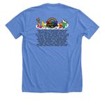 2026 Lineup Tee, a Heather Columbia Blue Premium Unisex Tee (back-view)