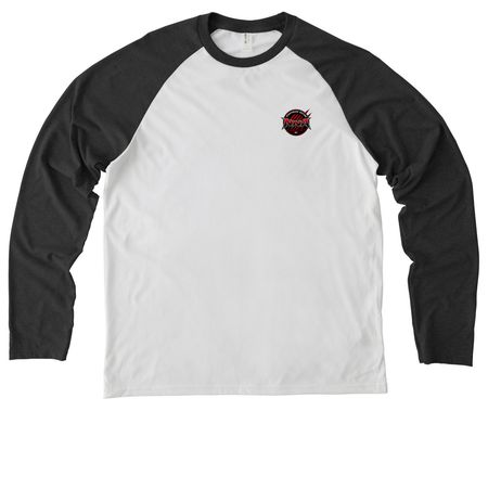 NNA, a Space Black/ Bright White Allmade Eco Triblend Colorblock Raglan Long Sleeve Tee