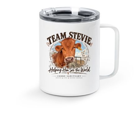 Life through Stevie?s eyes&nbsp;, a White Stainless Steel Travel Mug