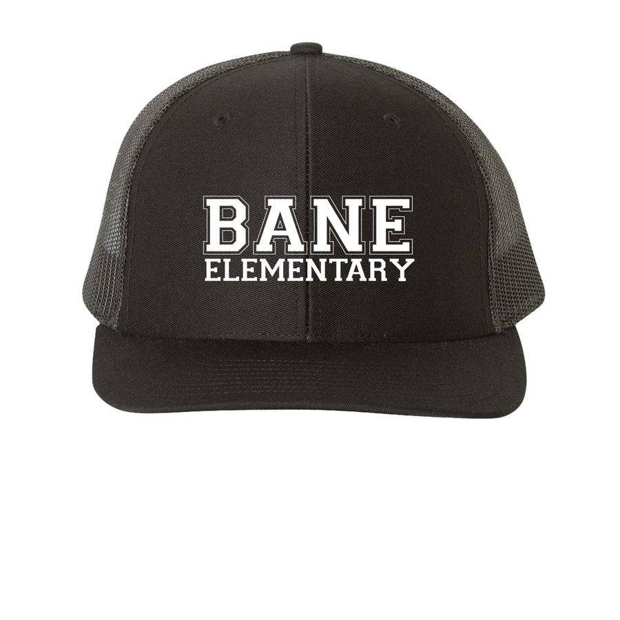 HESL Bane Hat, a Black Printed Snapback Trucker Cap