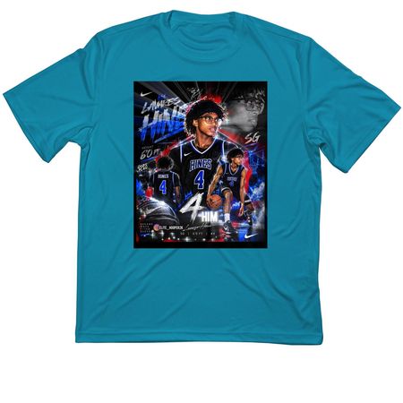 LH4 X HOOPER OF GOD TEE, a Atomic Blue Classic Performance Tee