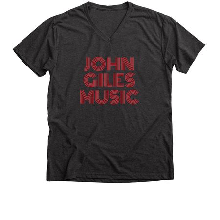 John Giles Music, a Dark Grey Heather Premium V-Neck Tee