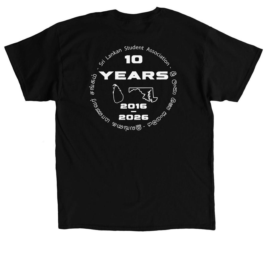 SLSA 10 Year Anniversary Fundraiser, a Black Classic Unisex Tee (back-view)