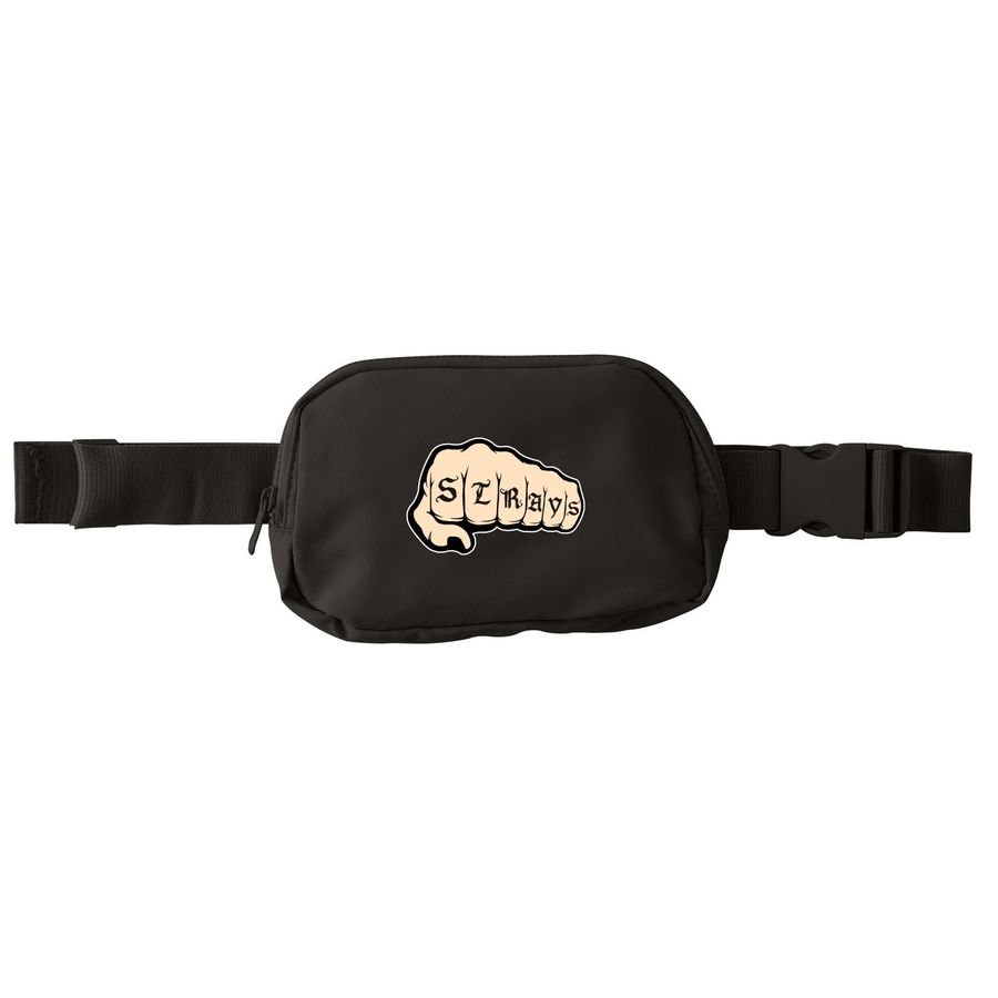 Knuckles, a Deep Black Matte Hip Pack