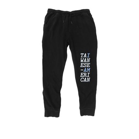 I AM, a Black Midweight Fleece Joggers