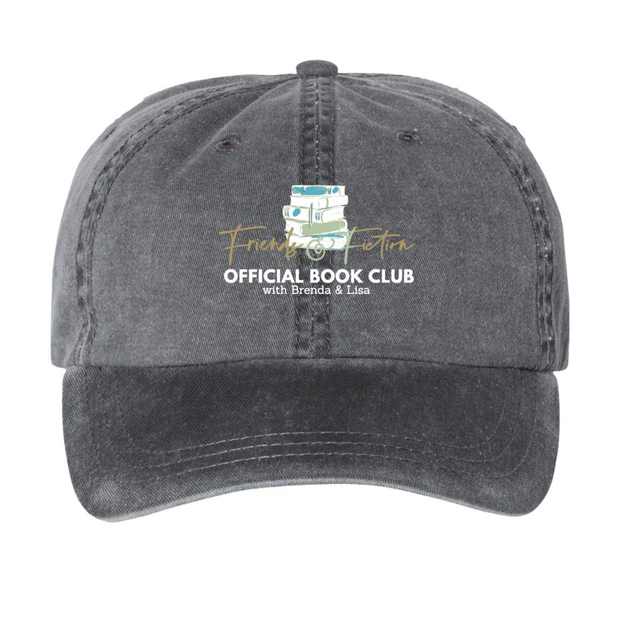 Friends and Fiction Book Club cap, a Black Printed Pigment Dye Baseball Cap
