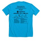 *2026 World Fragile X Day Black Logo&nbsp;, a Neon Blue Premium Unisex Tee (back-view)