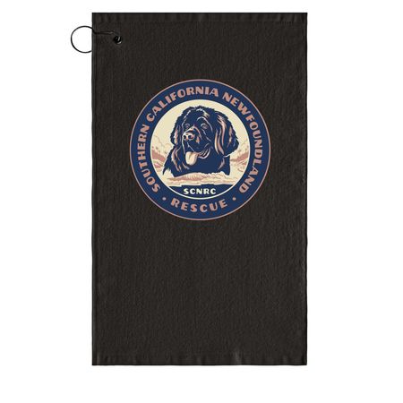 Newfie Drool Towel, a Black Golf Towel
