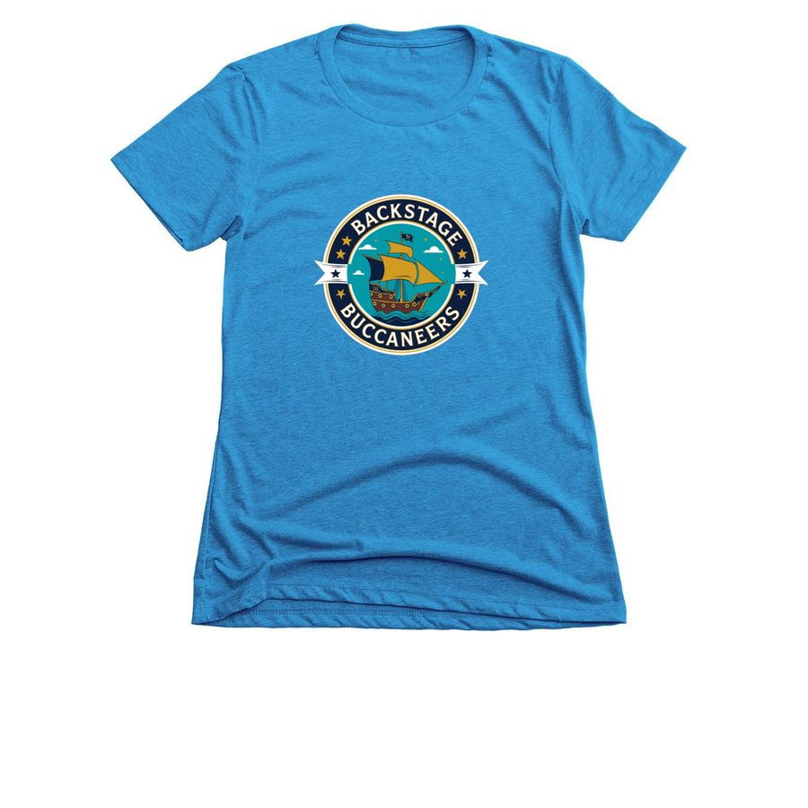 Backstage Buccaneers Ladies Slim-cut T-shirt!, a Turquoise Women's Slim Fit Tee