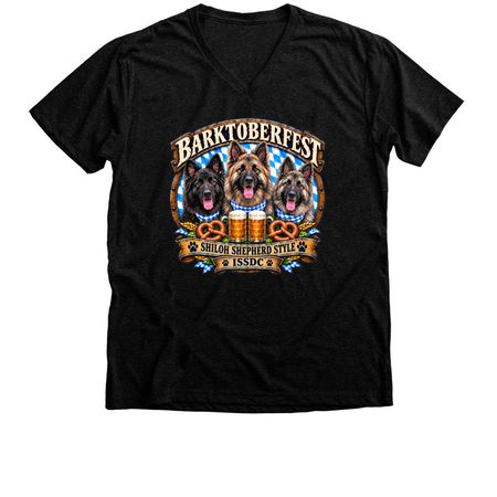 BARKTOBERFEST 2026, a Black Heather Premium V-Neck Tee