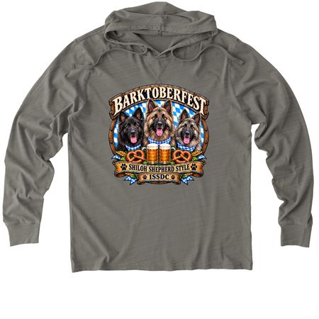 BARKTOBERFEST 2026, a Driftwood Grey Allmade Organic Cotton Mineral Dye Hoodie Tee