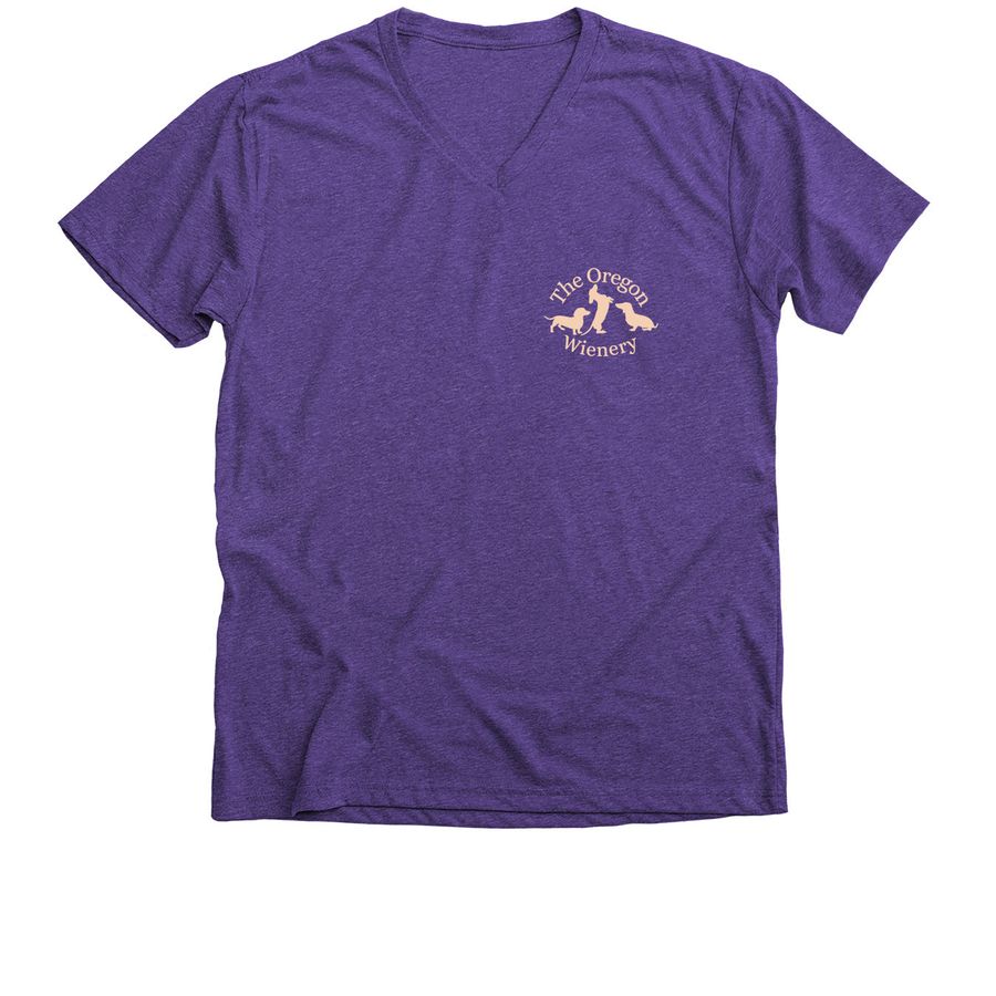 Raised in Oregon. Loved Everywhere., a Purple Rush Premium V-Neck Tee