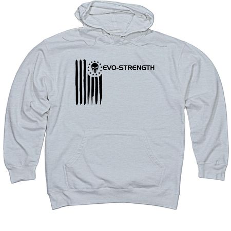 EVO-FREEDOM, a Grey Heather Midweight Pullover Hoodie