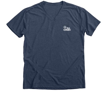 CNOC 2026, a Heather Navy Premium V-Neck Tee