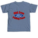 Old Iron Pulling Team&nbsp;, a Blue Jean Comfort Colors Unisex Tee (back-view)