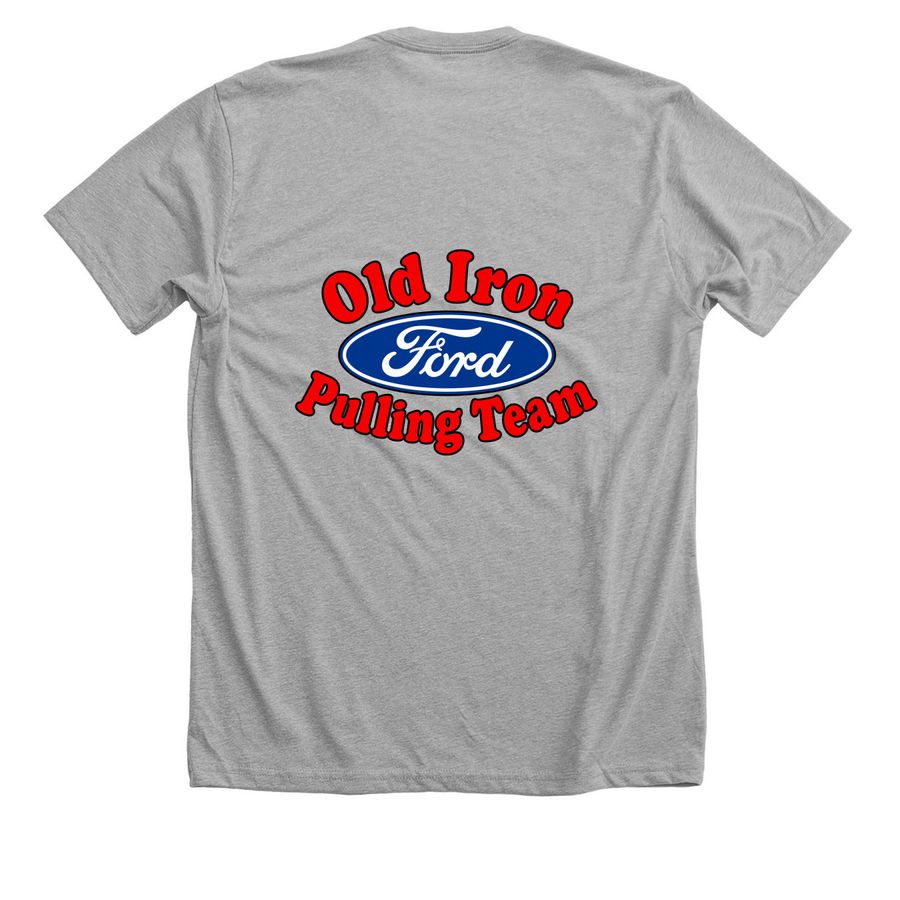 Old Iron Pulling Team&nbsp;, a Athletic Heather Premium Unisex Tee (back-view)