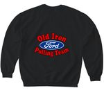 Old Iron Pulling Team&nbsp;, a Black Softstyle Crewneck Sweatshirt (back-view)