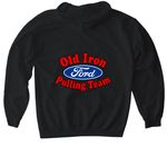 Old Iron Pulling Team&nbsp;, a Black Gildan Softstyle Pullover Hoodie (back-view)