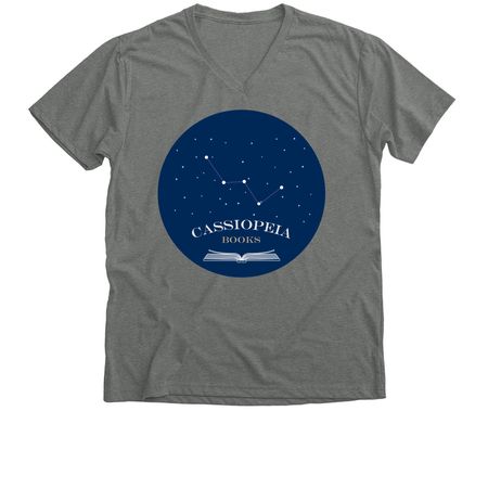 Cassiopeia Books Merch, a Deep Heather Premium V-Neck Tee