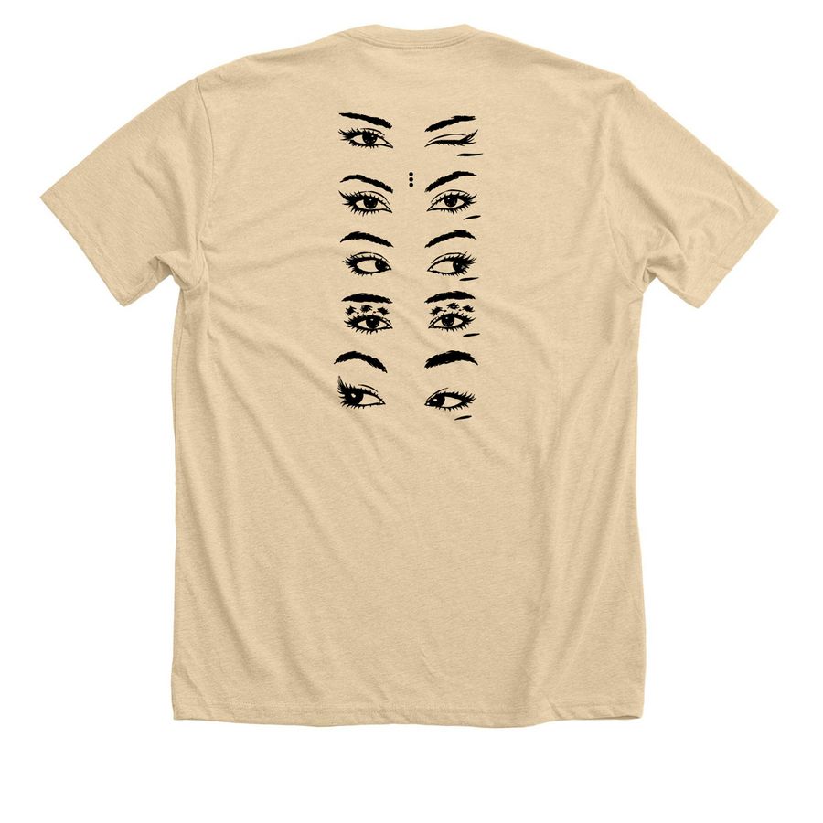 Katseye Tour Merch, a Heather Soft Cream Premium Unisex Tee (back-view)