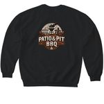 Patio & Pit BBQ, a Black Softstyle Crewneck Sweatshirt (back-view)