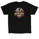 Patio & Pit BBQ, a Black Classic Unisex Tee (back-view)